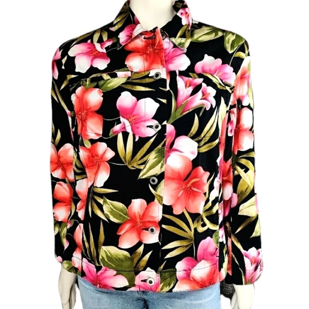 Caribbean Joe Hawaiian jacket shirt